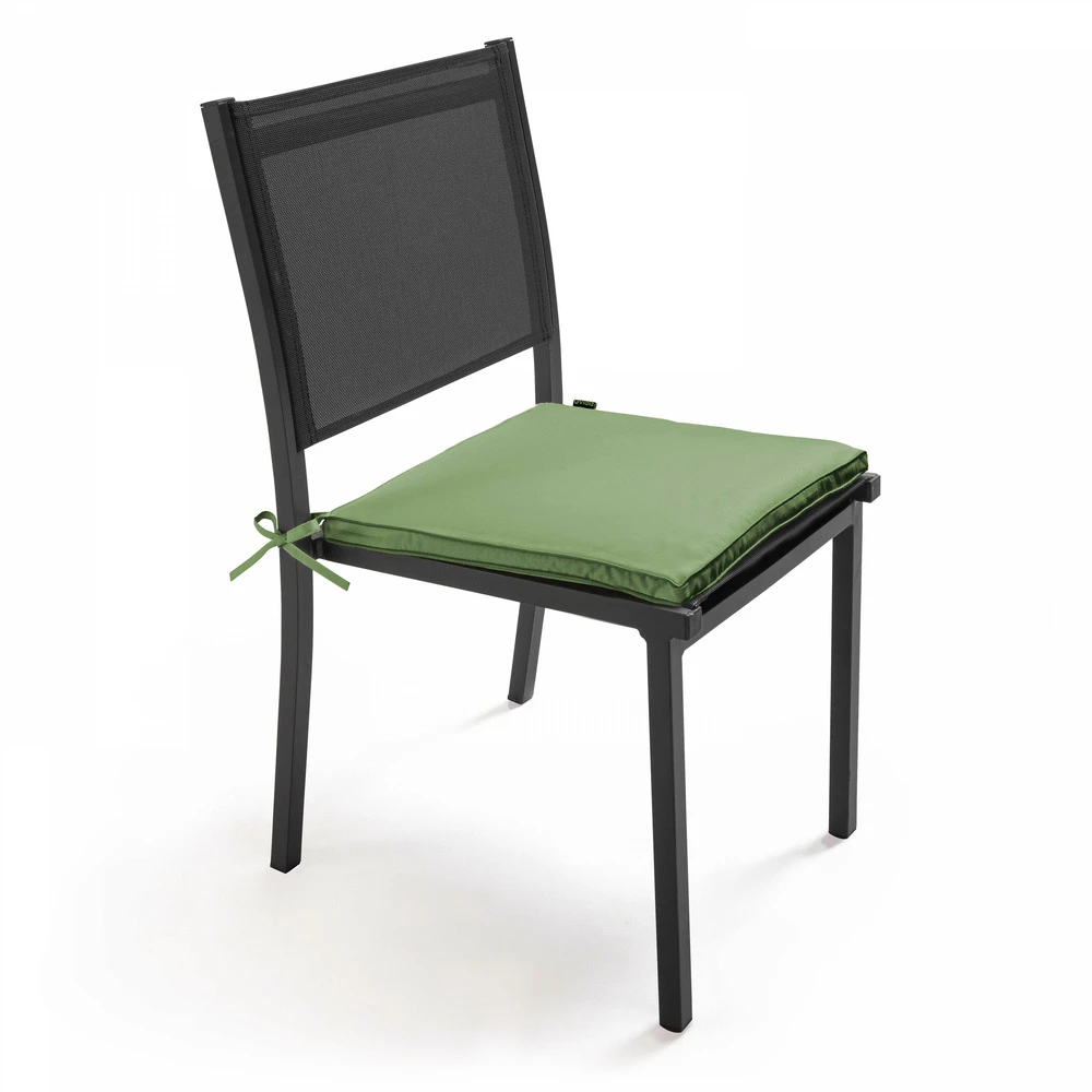 Lot De 4 Galettes De Chaise Polyester Vert Cactus 40x40x3 Cm 4 Lot De 4 Galettes De Chaise Polyester Vert Cactus 40x40x3 Cm – Image 2