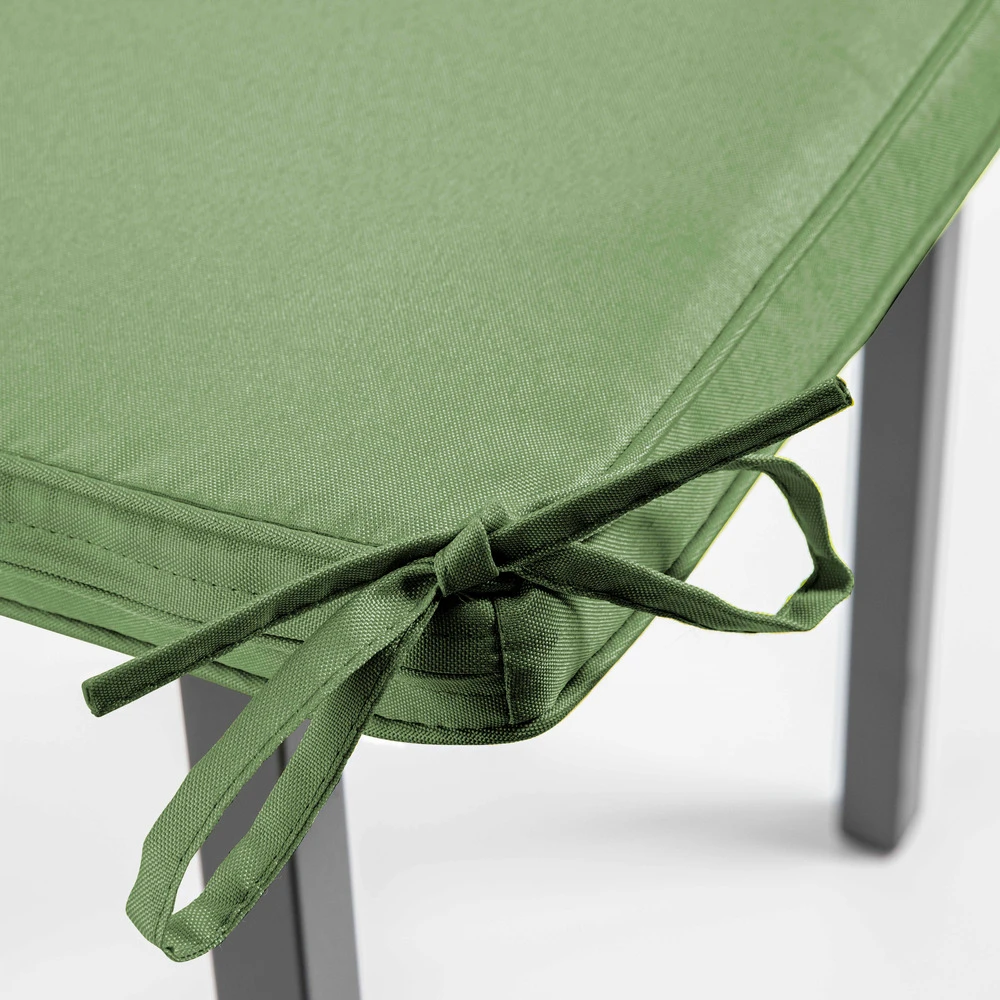 Lot De 4 Galettes De Chaise Polyester Vert Cactus 40x40x3 Cm 6 Lot De 4 Galettes De Chaise Polyester Vert Cactus 40x40x3 Cm – Image 4