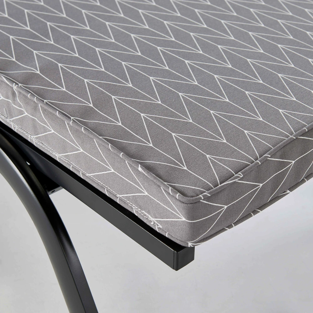 Coussin Bain De Soleil Polyester Gris 186 X 60 X 5 Cm 6 Coussin Bain De Soleil Polyester Gris 186 X 60 X 5 Cm – Image 4