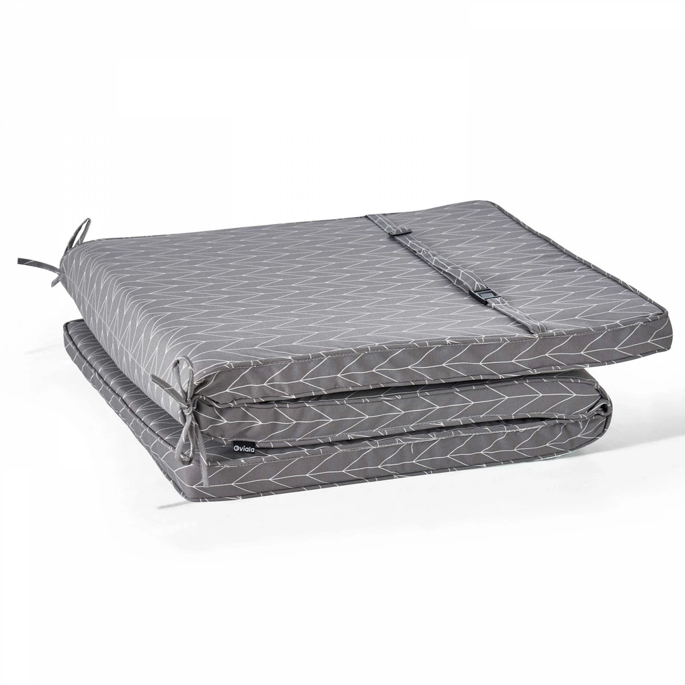 Coussin Bain De Soleil Polyester Gris 186 X 60 X 5 Cm 5 Coussin Bain De Soleil Polyester Gris 186 X 60 X 5 Cm – Image 3