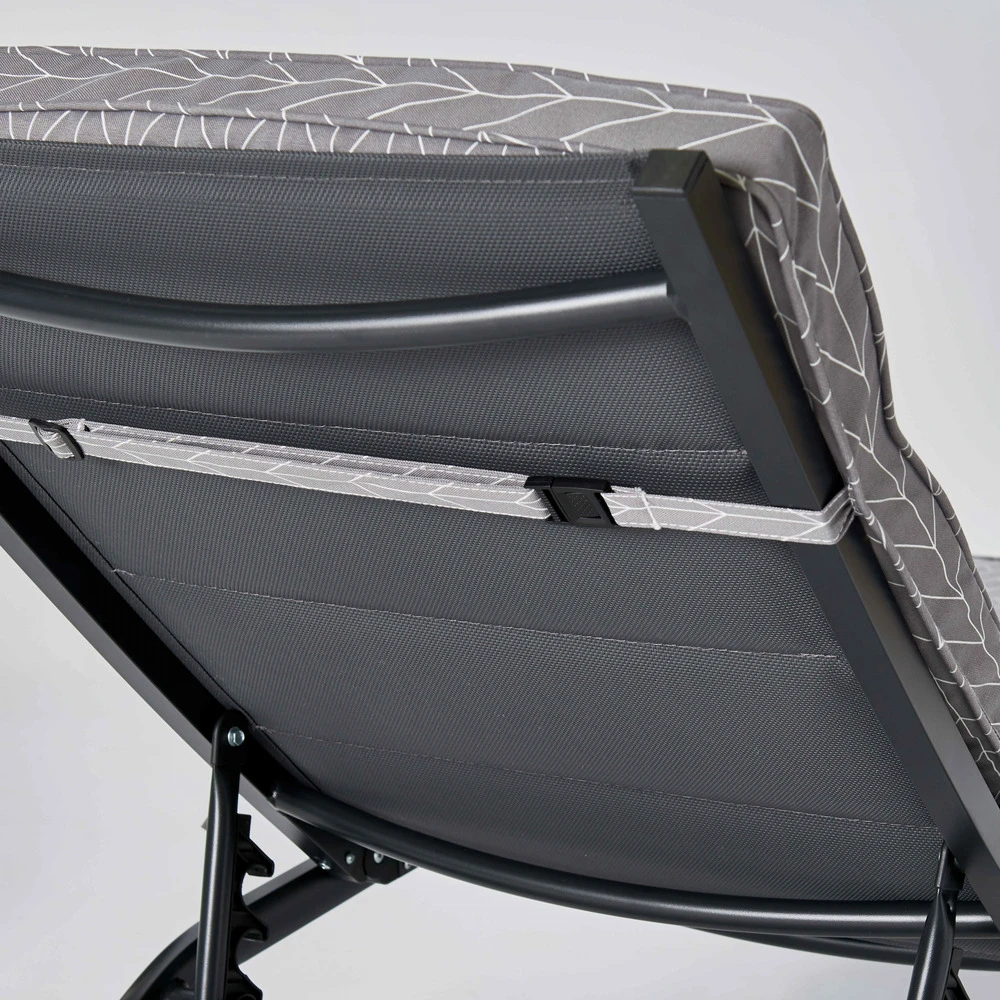 Coussin Bain De Soleil Polyester Gris 186 X 60 X 5 Cm 8 Coussin Bain De Soleil Polyester Gris 186 X 60 X 5 Cm – Image 6