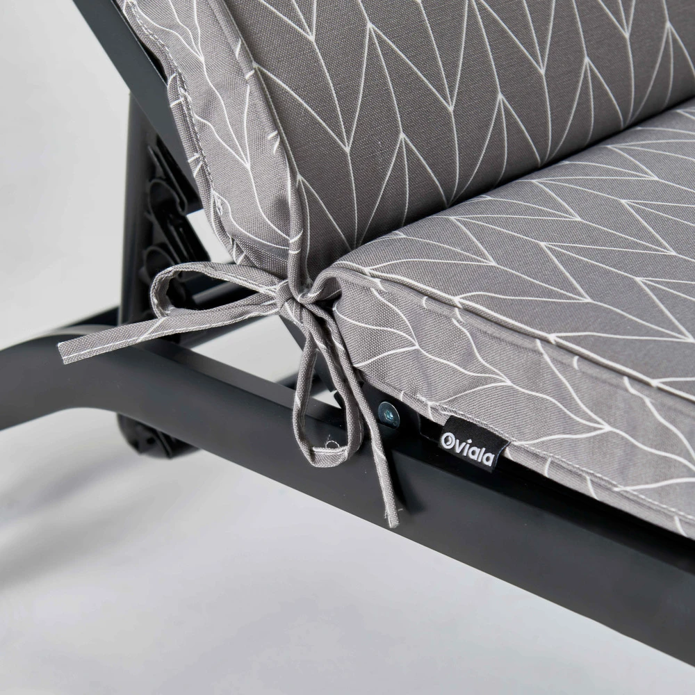 Coussin Bain De Soleil Polyester Gris 186 X 60 X 5 Cm 7 Coussin Bain De Soleil Polyester Gris 186 X 60 X 5 Cm – Image 5