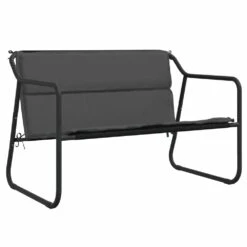 VIDAXL Banc De Jardin à 2 Places Avec Coussin Anthracite Acier -VIDAXL || SuperFish || Konstsmide Soldes Boutique 648c91b96a9d12.60267724