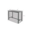 Housse De Protection Table De Bar Haute Imperméable Et Résistante Aux UV En Polyester Bleu Marine - 165x110x120cm