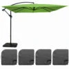 Parasol Déporté 3x3m Et 4 Dalles à Remplir Aluminium Vert -VIDAXL || SuperFish || Konstsmide Soldes Boutique 64912b6ed7c899.24726137