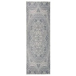 VIDAXL Tapis à Tissage Plat D'extérieur 80x250 Cm Motif Bleu