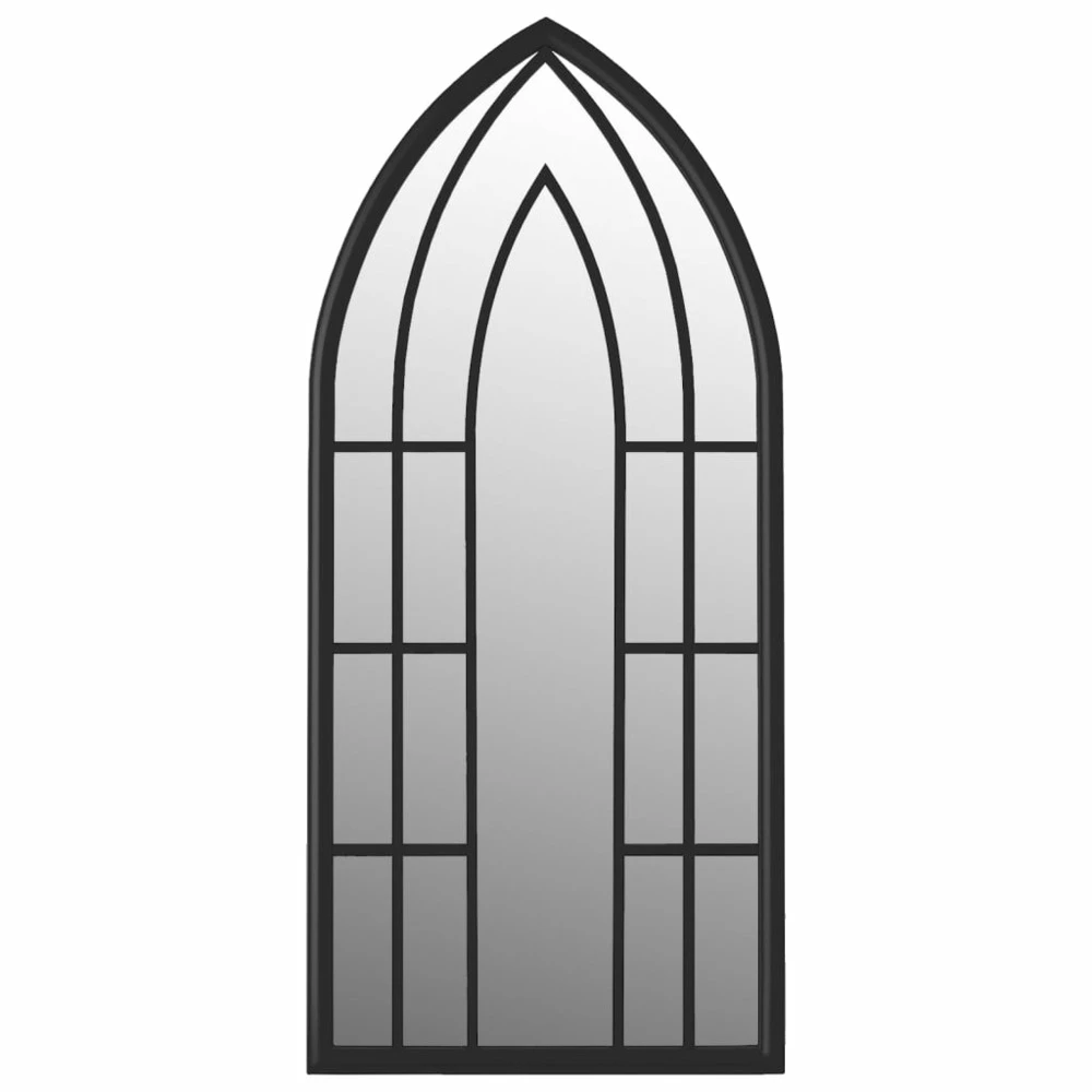 VIDAXL Miroir De Jardin Noir 70x30 Cm Fer Pour Utilisation Extérieure 4 VIDAXL Miroir De Jardin Noir 70x30 Cm Fer Pour Utilisation Extérieure – Image 2