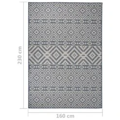 VIDAXL Tapis à Tissage Plat D'extérieur 160x230 Cm Rayures Bleues -VIDAXL || SuperFish || Konstsmide Soldes Boutique 6494a1525568f0.88299823