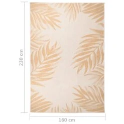 VIDAXL Tapis à Tissage Plat D'extérieur 160x230 Cm Motif De Feuille -VIDAXL || SuperFish || Konstsmide Soldes Boutique 6494a155ae8bc9.51359919