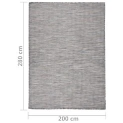 VIDAXL Tapis à Tissage Plat D'extérieur 200x280 Cm Marron Et Noir -VIDAXL || SuperFish || Konstsmide Soldes Boutique 6494a15c196503.82692028