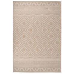 VIDAXL Tapis à Tissage Plat D'extérieur 160x230 Cm Rayures Brunes