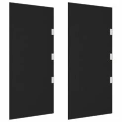 VIDAXL Panneaux Latéraux Pour Auvent De Porte 2 Pcs Noir Verre Trempé