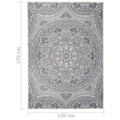 VIDAXL Tapis à Tissage Plat D'extérieur 120x170 Cm Motif Bleu -VIDAXL || SuperFish || Konstsmide Soldes Boutique 6494a160b47320.88269915