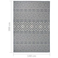 VIDAXL Tapis à Tissage Plat D'extérieur 140x200 Cm Rayures Bleues -VIDAXL || SuperFish || Konstsmide Soldes Boutique 6494a161d74938.17493422