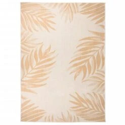 VIDAXL Tapis à Tissage Plat D'extérieur 140x200 Cm Motif De Feuille