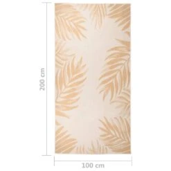 VIDAXL Tapis à Tissage Plat D'extérieur 100x200 Cm Motif De Feuille -VIDAXL || SuperFish || Konstsmide Soldes Boutique 6494a16a31f257.85134555