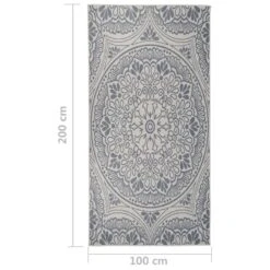 VIDAXL Tapis à Tissage Plat D'extérieur 100x200 Cm Motif Bleu -VIDAXL || SuperFish || Konstsmide Soldes Boutique 6494a16b4210d2.63946782