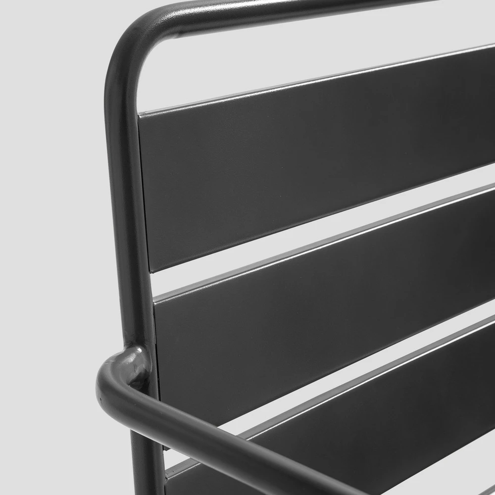 Canapé De Jardin En Métal Gris 4 Canapé De Jardin En Métal Gris – Image 2