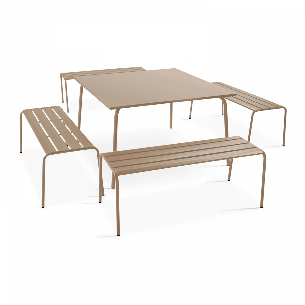 Banc De Jardin En Acier Taupe 6 Banc De Jardin En Acier Taupe – Image 4