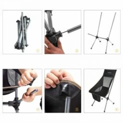 Chaise De Camping Pliable Avec Grand Dossier - Kingcamp - Noir - Sac De Transport Inclus -VIDAXL || SuperFish || Konstsmide Soldes Boutique 6494abcfac8ee3.64697727