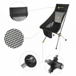 Chaise De Camping Pliable Avec Grand Dossier - Kingcamp - Noir - Sac De Transport Inclus -VIDAXL || SuperFish || Konstsmide Soldes Boutique 6494abcfaff4d2.55952683