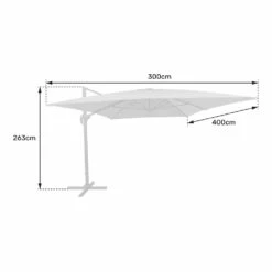 Parasol Déporté Molokai Rectangulaire 3x4m Bleu + Housse -VIDAXL || SuperFish || Konstsmide Soldes Boutique 6494abd473c358.07032066