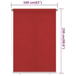 VIDAXL Store Roulant D'extérieur 160x230 Cm Rouge Pehd -VIDAXL || SuperFish || Konstsmide Soldes Boutique 6494b66975f984.40606788