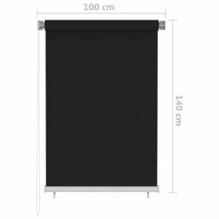 VIDAXL Store Roulant D'extérieur 100x140 Cm Noir -VIDAXL || SuperFish || Konstsmide Soldes Boutique 6494b66b686259.49149004