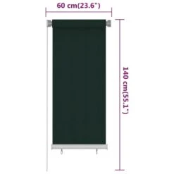 VIDAXL Store Roulant D'extérieur 60x140 Cm Vert Foncé Pehd -VIDAXL || SuperFish || Konstsmide Soldes Boutique 6494b66cbb99a3.15466887