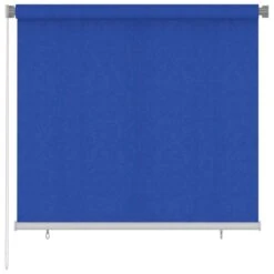 VIDAXL Store Roulant D'extérieur 160x140 Cm Bleu Pehd