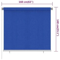 VIDAXL Store Roulant D'extérieur 160x140 Cm Bleu Pehd -VIDAXL || SuperFish || Konstsmide Soldes Boutique 6494b6705e4d29.43029719