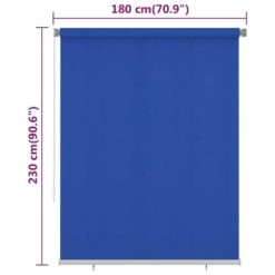 VIDAXL Store Roulant D'extérieur 180x230 Cm Bleu Pehd -VIDAXL || SuperFish || Konstsmide Soldes Boutique 6494b671a51a81.96457261