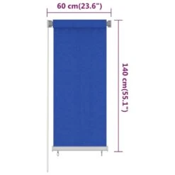 VIDAXL Store Roulant D'extérieur 60x140 Cm Bleu Pehd -VIDAXL || SuperFish || Konstsmide Soldes Boutique 6494b673ee3743.09104405