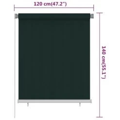 VIDAXL Store Roulant D'extérieur 120x140 Cm Vert Foncé Pehd -VIDAXL || SuperFish || Konstsmide Soldes Boutique 6494b67463fd71.42126493