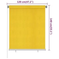 VIDAXL Store Roulant D'extérieur 120x140 Cm Jaune Pehd -VIDAXL || SuperFish || Konstsmide Soldes Boutique 6494b675c3ea30.40070575