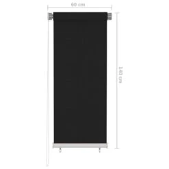 VIDAXL Store Roulant D'extérieur 60x140 Cm Noir -VIDAXL || SuperFish || Konstsmide Soldes Boutique 6494b6771e61c3.77453000