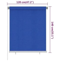 VIDAXL Store Roulant D'extérieur 120x140 Cm Bleu Pehd -VIDAXL || SuperFish || Konstsmide Soldes Boutique 6494b67a1fe9d8.48587537