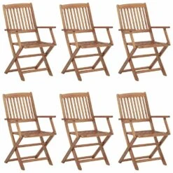 VIDAXL Chaises Pliables De Jardin 6 Pcs Avec Coussins Bois D'acacia -VIDAXL || SuperFish || Konstsmide Soldes Boutique 6498f83976c9e6.25651305