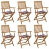 VIDAXL Chaises Pliables De Jardin 6 Pcs Avec Coussins Bois D'acacia -VIDAXL || SuperFish || Konstsmide Soldes Boutique 6498f8397a7c46.55702048