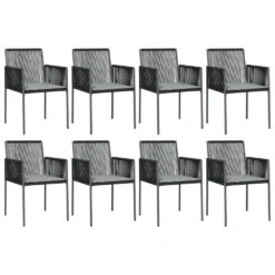 VIDAXL Ensemble à Dîner De Jardin 9 Pcs Coussins Noir Rotin Et Acier -VIDAXL || SuperFish || Konstsmide Soldes Boutique 64999d9c9c44d0.18355698