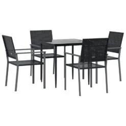 VIDAXL Ensemble à Manger De Jardin 5 Pcs Résine Tressée Acier -VIDAXL || SuperFish || Konstsmide Soldes Boutique 6499a0f40a3de0.30937427