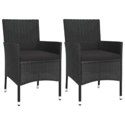 VIDAXL Ensemble De Bistro De Jardin 3 Pcs Coussins Noir Poly Rotin -VIDAXL || SuperFish || Konstsmide Soldes Boutique 6499a0f8b3ac19.60199570