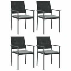 VIDAXL Ensemble à Manger De Jardin 5 Pcs Coussins Résine Tressée Acier -VIDAXL || SuperFish || Konstsmide Soldes Boutique 6499a10711dfb3.53446647
