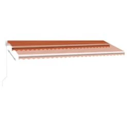 VIDAXL Auvent Manuel Rétractable Sur Pied 500x300 Cm Orange Et Marron -VIDAXL || SuperFish || Konstsmide Soldes Boutique 65b3fc608d3ea3cd