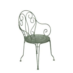 Fauteuil Pour Jardin MONTMARTRE En Acier Vert - 56x48x87 Cm