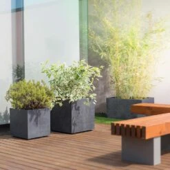 Pot Rectangle Millenium En Plastique Anthracite L.79 X P.39,5 X H.39cm -VIDAXL || SuperFish || Konstsmide Soldes Boutique 694239 008