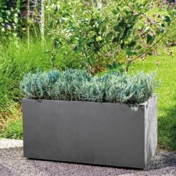 Pot Rectangle Millenium En Plastique Anthracite L.79 X P.39,5 X H.39cm -VIDAXL || SuperFish || Konstsmide Soldes Boutique 694239 009