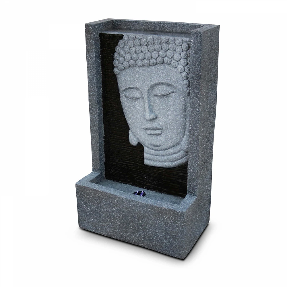Fontaine Visage De Bouddha En Pierre Reconstituée Avec Led 4 Fontaine Visage De Bouddha En Pierre Reconstituée Avec Led – Image 2