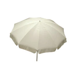 Parasol Monte Carlo En Toile Couleur Blanc Cassé - D180 Cm