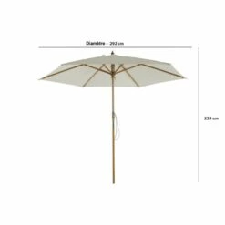 Parasol Droit Poema En Bambou Contreplaqué Et Tissu Beige Clair -VIDAXL || SuperFish || Konstsmide Soldes Boutique 79739150588f86fc